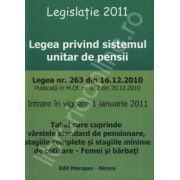 Legea privind sistemul de pensii (Intrare in vigoare 1 ianuarie 2011)