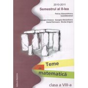 Teme de matematica clasa a VIII-a. Semestrul al II-lea