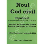 Noul Cod civil  republicat in Monitorul Oficial nr. 505 din 15.07.2011
