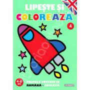Lipeste si coloreaza 4 - Primele cuvinte in romana-engleza