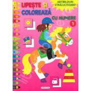 Lipeste si coloreaza cu numere 1 - abtibilduri stralucitoare