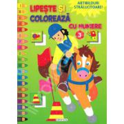 Lipeste si coloreaza cu numere 3 - abtibilduri stralucitoare
