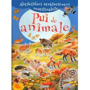 Abtibilduri stralucitoare reutilizabile - Pui de animale (+4 ani)