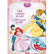 Disney Audiobook Printese: Belle si catelusul din castel. Ariel si puiul de delfin - Carte + CD