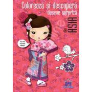 Coloreaza si descopera desene surpriza din Asia