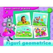 Figuri geometrice. Micul artist plastic, activitati 3-5 ani