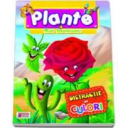 Carte de colorat. Plante si flori frumoase. Distractie in culori