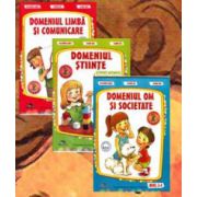 Set de 3 caiete pentru gradinita, nivel 3-4 ani. Domeniul, limba si comunicare, Stiinte, Om si societate (Editia, 2014)