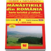 Manastirile din Romania - Harta turistica si rutiera. Editie bilingva - Romana si Engleza