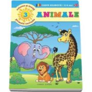 Animale - Coloreaza si invata primele cuvinte in limba engleza