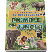 Animale din jungla - Carte de activitati cu autocolante