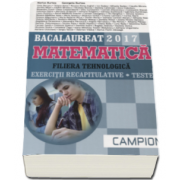 Marius Burtea - Matematica bacalaureat 2017, Filiera tehnologica. Exercitii recapitulative. Teste (Albastru)