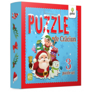 Puzzle de Craciun - Trei puzzle-uri cu piese mari