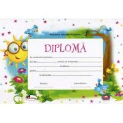 Diploma - Format A4, model imagine soare