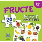 Fructe - Puzzle pentru podea cu 20 de piese - Varsta recomandata 3-6 ani