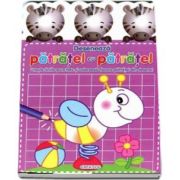Deseneaza patratel cu patratel. Uneste liniile punctate si coloreaza fiecare patratel din desene!