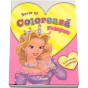 Scrie si coloreaza Printese - Exerseaza scrierea! (Roz)