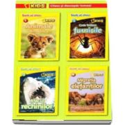 Set National Geographic Kids. Citesc si descopar Lumea. Invat sa citesc (4 Carti) Animale din africa, Cum traiesc furnicile, Atacul rechinilor, Migratia elefantilor