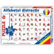 Alfabetul distractiv, puzzle cu 60 piese