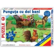 Puzzle - Punguta cu doi bani - Contine 35 piese