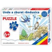 Puzzle - Unde a zburat randunica - Contine 60 piese