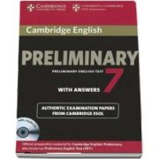 Cambridge English Preliminary 7 Student's Book Pack (Student's Book with Answers and Audio CD)
