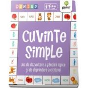 Cuvinte simple - Joc de dezvoltare a gandirii logice si de deprindere a cititului - Colectia Domino - Varsta recomandata: 4 - 6 ani