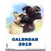 Calendar de perete cu spira 2019 - Imagini cu Catei