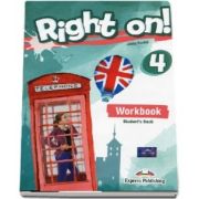 Jenny Dooley, Right on! 4 Workbook with Digibook app. Caiet de limba engleza, Intermediate (B1)