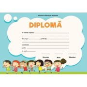 Diploma - Format A4, pentru gradinita (model imagine copii)