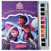 Disney. Sofia Intai. Insulele Mistice. Sa pictam noi aventuri cu Sofia. Carte de colorat cu pensula si acuarele