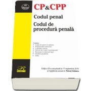 Codul penal. Codul de procedura penala. Editia a 20-a actualizata la 17 septembrie 2019 - Petrut Ciobanu