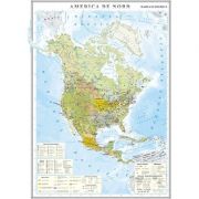 America de Nord. Harta economica 1000x1400 mm