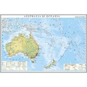 Australia si Oceania. Harta economica 1400x1000 mm