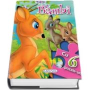 Bambi cu 6 puzzle-uri - 6 pagini frumos ilustrate si 6 puzzle-uri a cate 6 piese fiecare