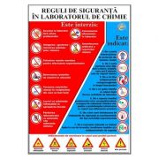 Reguli de siguranta in laboratorul de chimie. Plansa