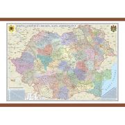 Romania si Republica Moldova. Harta administrativa 1600x1200 mm