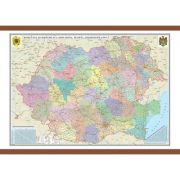 Romania si Republica Moldova. Harta administrativa 2000x1400 mm