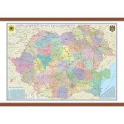 Romania si Republica Moldova. Harta administrativa 700x500 mm