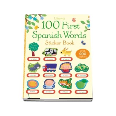 100 First Spanish words sticker book