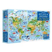 World atlas and jigsaw