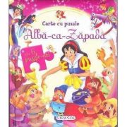 Alba-ca-zapada. Carte cu puzzle, cu 6 puzzle-uri