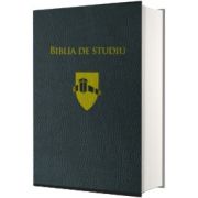 Biblia de studiu Andrews, editie de lux, coperta piele, neagra, margini aurii