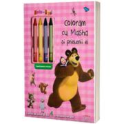 Masha si Ursul. Coloram cu Masha si prietenii ei (contine 4 creioane cerate)