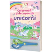 Coloreaza si decupeaza Unicorni (roz)