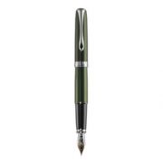 Stilou Diplomat Excellence A2, cu penita M, aurita 14kt. - Evergreen Chrome