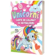 Unicorni, carte de colorat cu abtibilduri