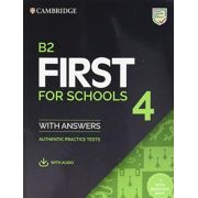 B2 First for Schools 4 Students Book with Answers with Audio with Resource Bank. Authentic Practice Tests