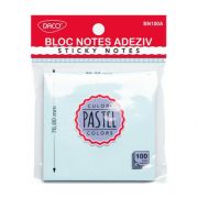 Bloc notes adeziv 76 x 76 mm, albastru pastel