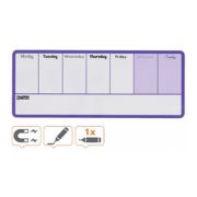 Organizator NOBO, saptamanal, magnetic, 140x36 cm, include marker si magneti, mov